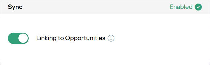 Linking to opportunities toggle